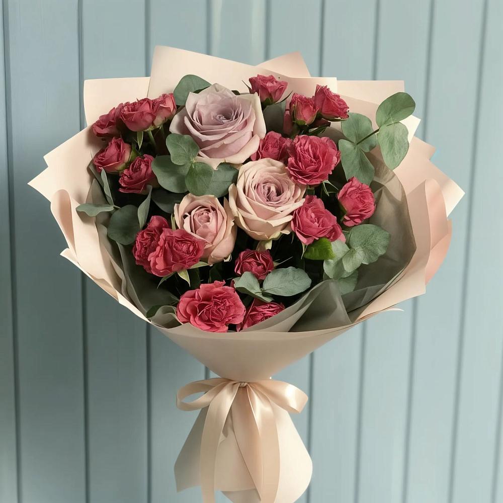Букет цветов из: Гвоздики и Розы в Вознесеновском