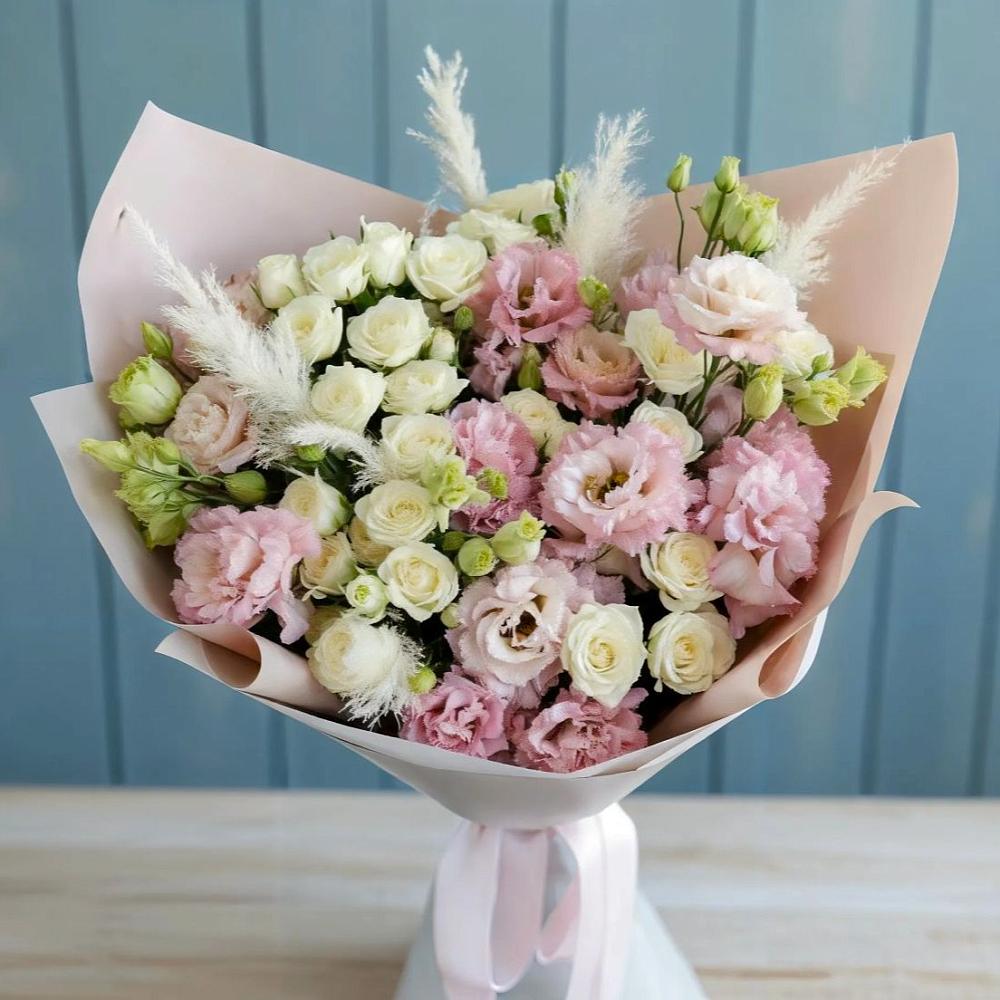 Букет цветов из: Альстромерии и Розы в Вознесеновском