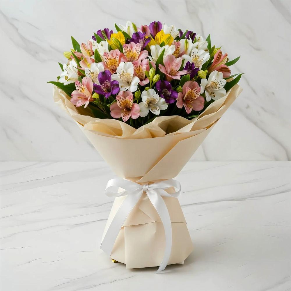 Букет цветов из: Альстромерии в Вознесеновском