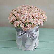 Цветочная композиция из Розы в шляпной коробке в Вознесеновском