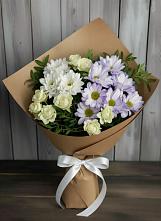 Букет цветов из:  Хризантемы и Розы в Вознесеновском
