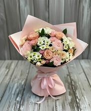 Букет цветов из:  Гвоздики, Розы и Хризантемы в Вознесеновском