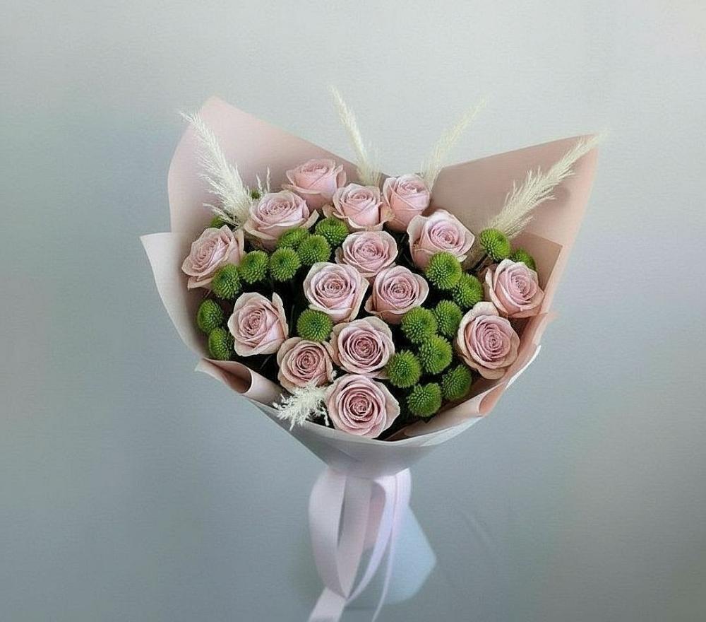 Букет цветов из: Розы и Хризантемы в Вознесеновском