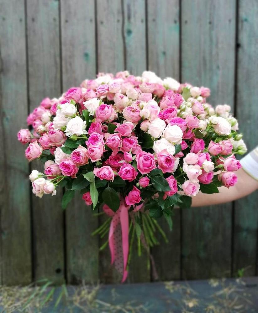 Букет Розовые кустовые розы Натали и Лав Лидия в Вознесеновском