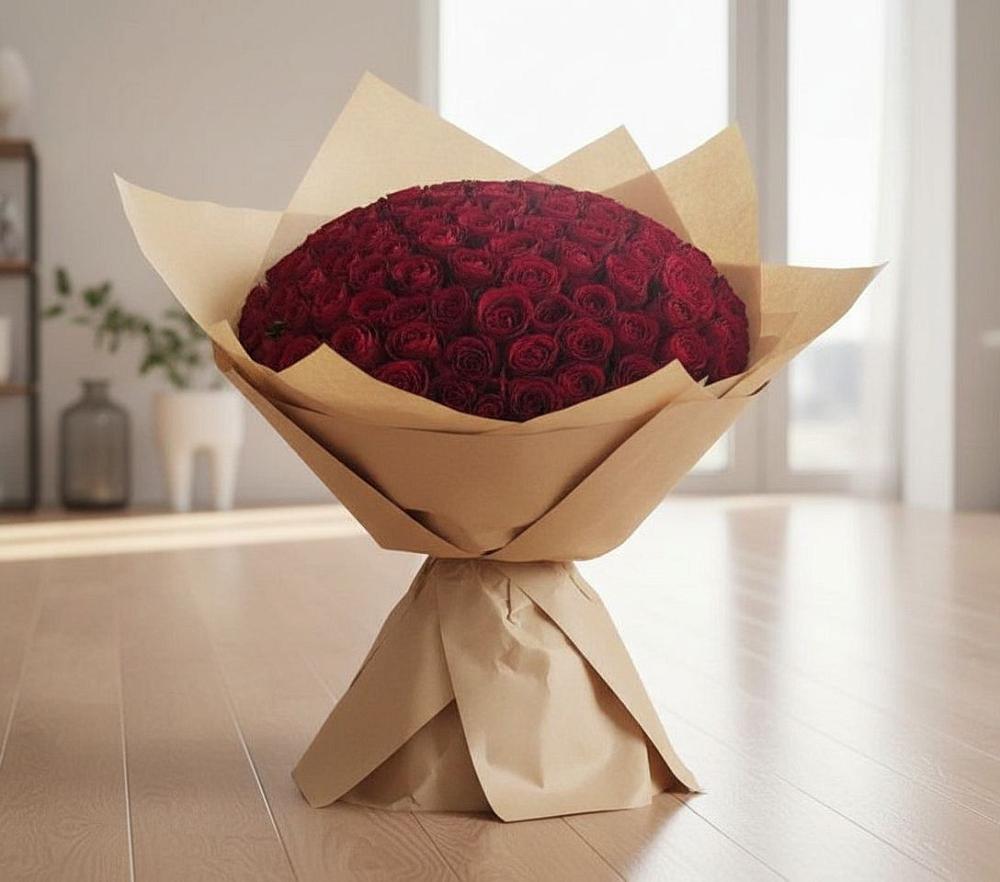Букет 101 Красная роза в Вознесеновском