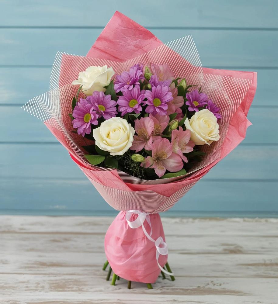 Букет цветов из: Герберы в Вознесеновском