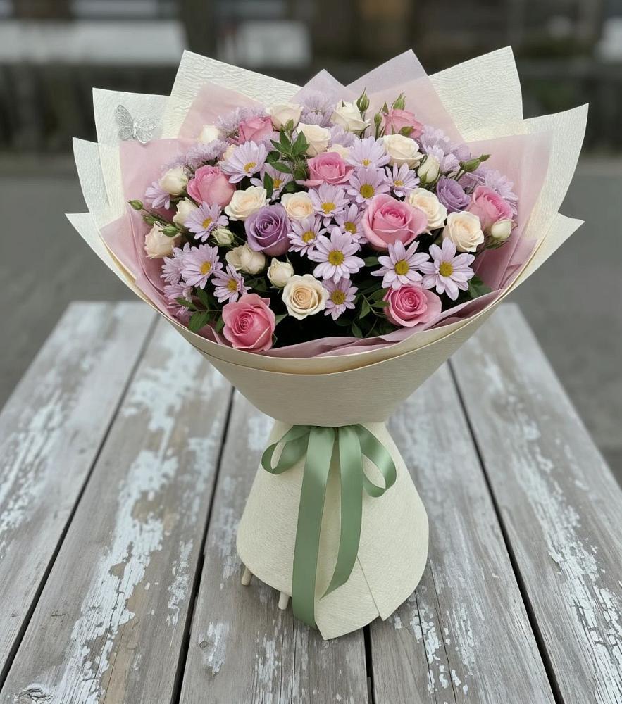 Букет цветов из: Розы и Хризантемы в Вознесеновском