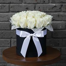 Цветочная композиция из Розы в шляпной коробке в Вознесеновском